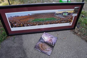 Framed Panoramic Photograph of Minnesota Gophers 2009 TCF Stadium First Game