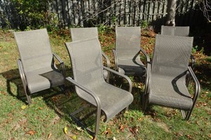 Set of Six Patio Chairs