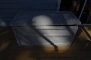 Suncast Outdoor Storage Box with Contents