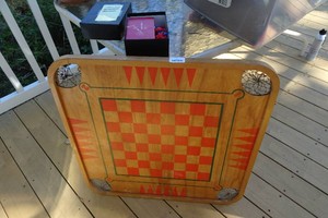 Vintage Wooden Carrom Game Board
