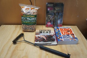 Grilling Accessories - Light, Scrubber, Books, Smoking Chips