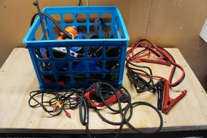 Assorted Bungee Cords, Straps and Jumper Cables