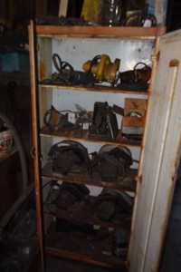 Vintage Cabinet with Contents