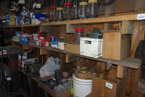 Large Assortment of Fasteners, Air Rivet Gun