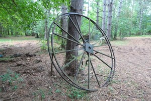 2 Antique Steel Wheels