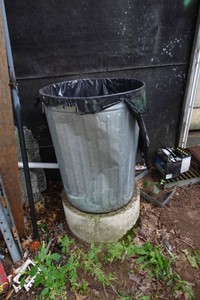 Galvanized Can with Tumbling Stones
