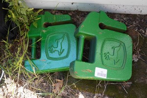 2 John Deere 40lb Suitcase Weights