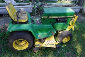 John Deere 112 Electric Lift Lawn Tractor with Custom Grill and Headlights