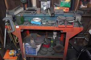 Metal Bending Brake on Stand