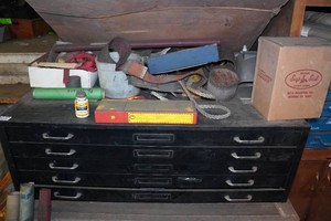 Deep 5 Shallow Drawer Storage Cabinet with Assorted Hardware