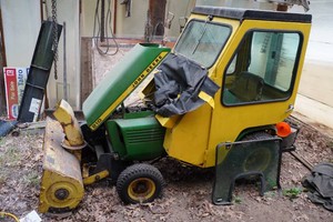 John Deere 210 Garden Tractor with Snowblower Attachment