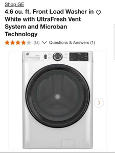 GE washing machine with pedestal