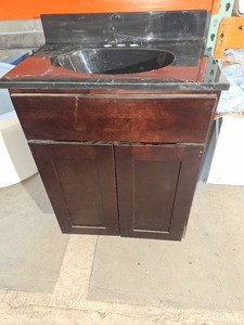 24x19 espresso vanity with sink top