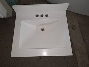 22x19 cultured stone vanity sink top
