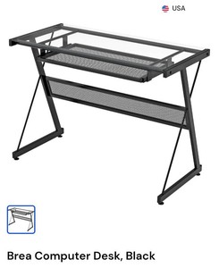 Brea 30 black computer desk