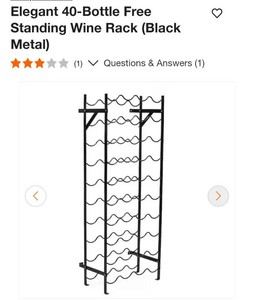 23x40 metal wine bottle rack