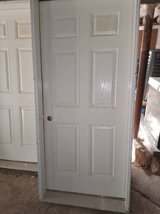 36 In right fiberglass exterior door