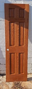 24 prefinished medium oak door
