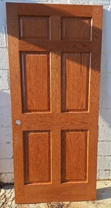 36 medium oak solid core door
