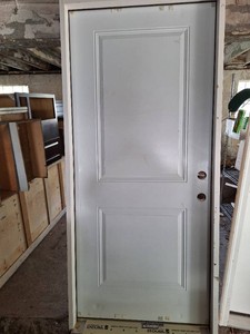 36 in left steel exterior door