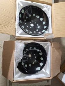 2- Black glass vessel sinks