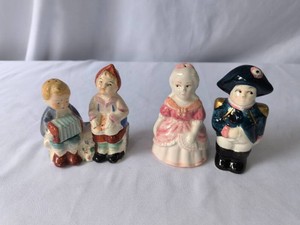 Boy and girl on Bench and Napoleon and Josephine Salt and Pepper Shakers-2 Sets