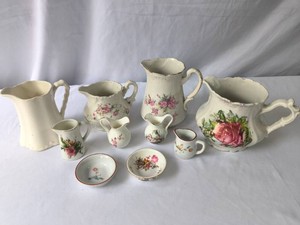 VINTAGE Creamer Dishes Small and Mini - 2 Mini Teacup Saucers - Lot of 10