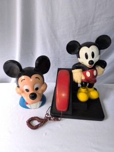MICKEY MOUSE Phone and Piggy Bank - Lot of 2