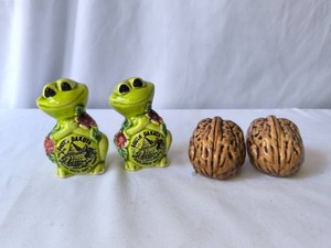 Frogs and Walnuts Salt and Pepper Shakers-2 Sets