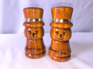 Wood Snowmen and Turkeys Salt and Pepper Shakers-2 Sets