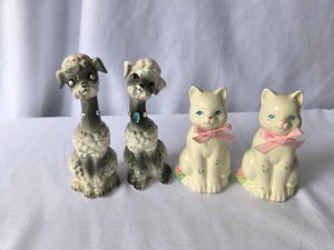 Poodles and Kitties Salt and Pepper Shakers-2 Sets