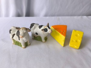 Cows and Cheese Salt and Pepper Shakers-2 Sets