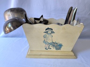 VINTAGE spoons, fork, knives, ladles, cookie cutters, measuring cups