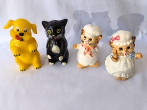 Fido and Fifi and Lefton Kitties Salt and Pepper Shakers-2 Sets