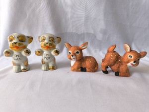 Bonzo Dog and Fawns Salt and Pepper Shakers-2 sets