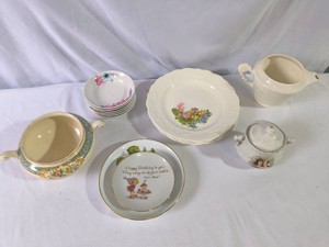 VINTAGE Sugar Bowls- Creamer- Floral Saucers- 16-piece lot