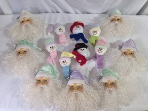 Santa and Snowman Decor lot-14 pieces