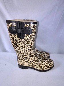 Rain Boots-Leopard print-size 7