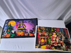 Diamond Paintings- lot of 2-Halloween and Christmas Themed