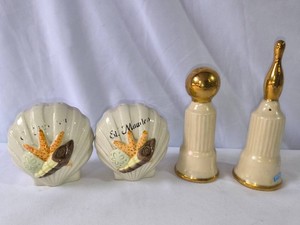 Shells and Bowling Salt and Pepper Shakers-2 Sets