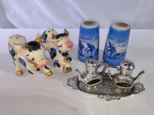 Cows,Oklahoma and Tea Set Salt and Pepper Shakers -3 Sets