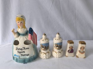 Collectible Spoon Holder and Mount Rushmore and Presidential S&P Shakers