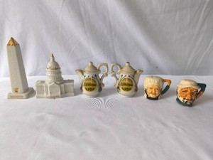 Washington,Teapots and Toby Mugs Salt and Pepper Shakers-3 Sets
