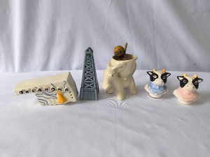 Oklahoma,Maracas and Cows Salt and Pepper Shakers-3 Sets-and a Donkey