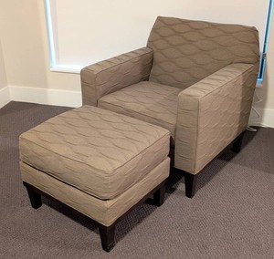 Upholstered Armchair & Ottoman - Kravet Furniture