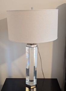 Table Lamp - Restoration Hardware Crystal Hexagon Column