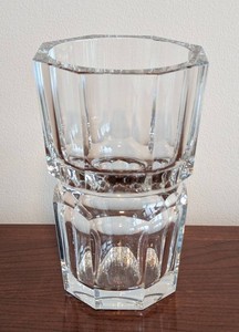 Crystal Vase - Baccarat Faceted Clear Crystal