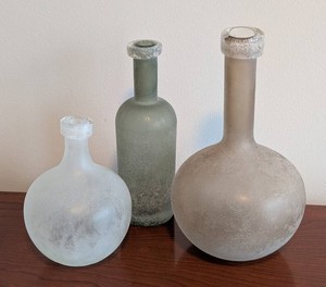 Decorative Glass Bottles - West Elm (Lot of 3)