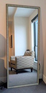 Full-Length Silver-Tone Wall or Floor Mirror