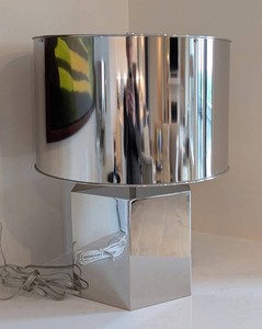 Table Lamp - Metal Hexagon Silver Finish